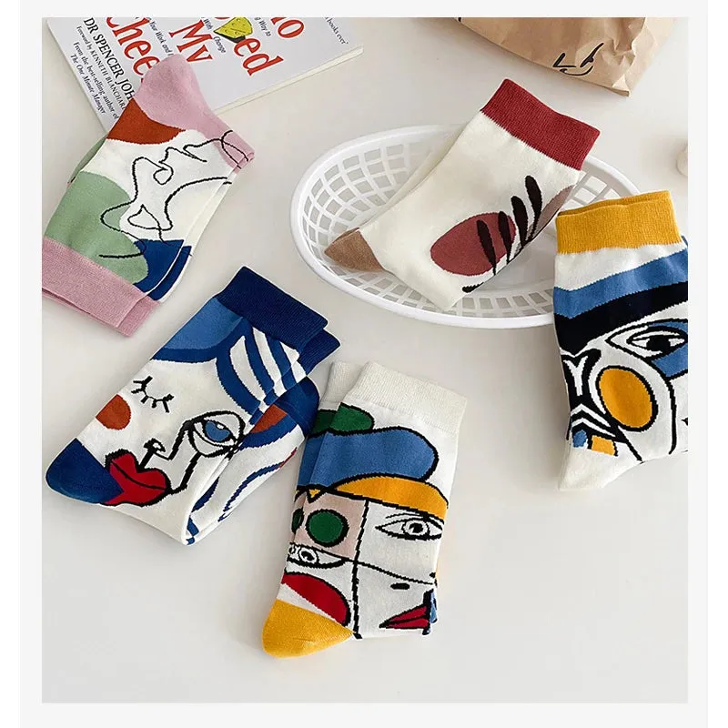 5 Pack Cotton Art Socks