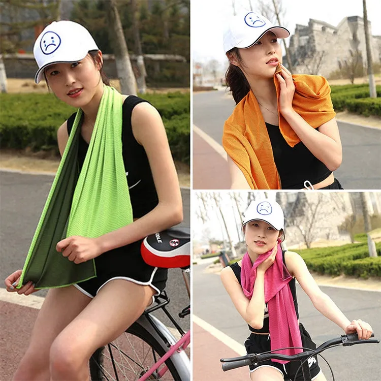 Absorbent Polyester Quick-drying Breathable Cold-skinned Fitness Sports Portable Towel, Package:30x100 Clasp Cup(Grey)