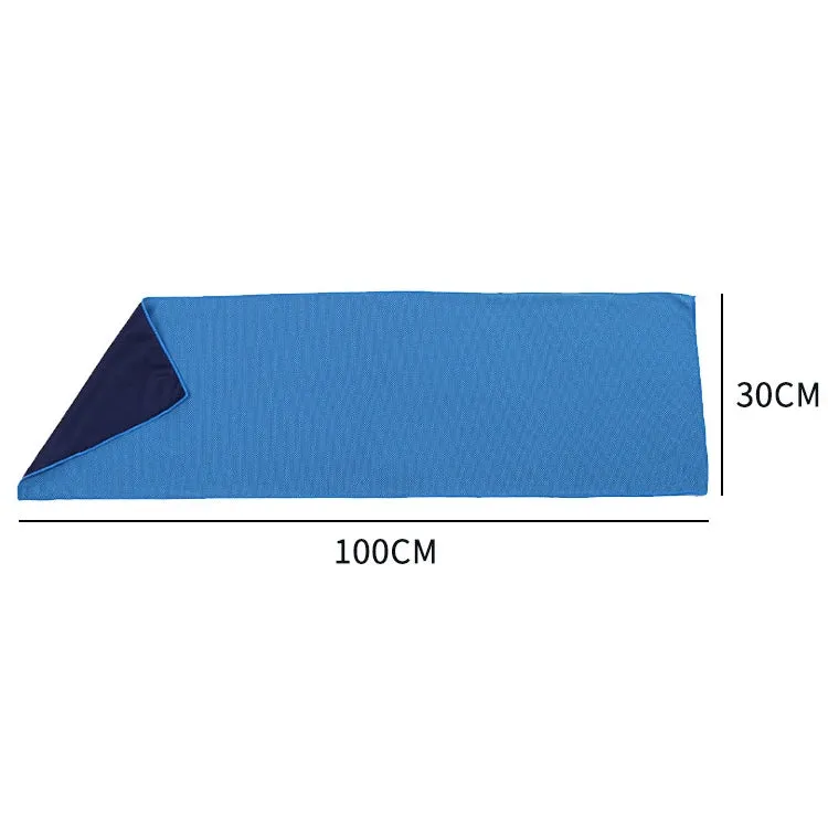 Absorbent Polyester Quick-drying Breathable Cold-skinned Fitness Sports Portable Towel, Package:30x100 Clasp Cup(Grey)