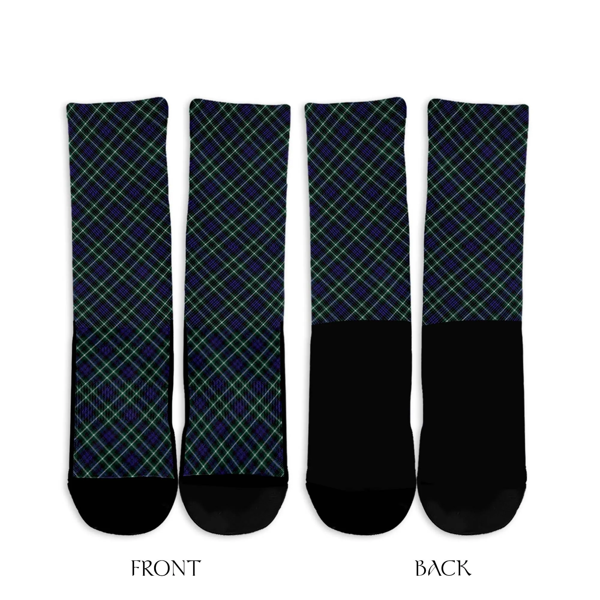 Allardice Tartan Crew Socks Cross Tartan Style
