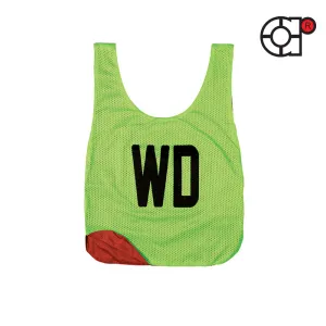 ARORA MICROFIBER MESH NETBALL REVERSIBLE SENIOR & JUNIOR SET (RED/NEON GREEN)