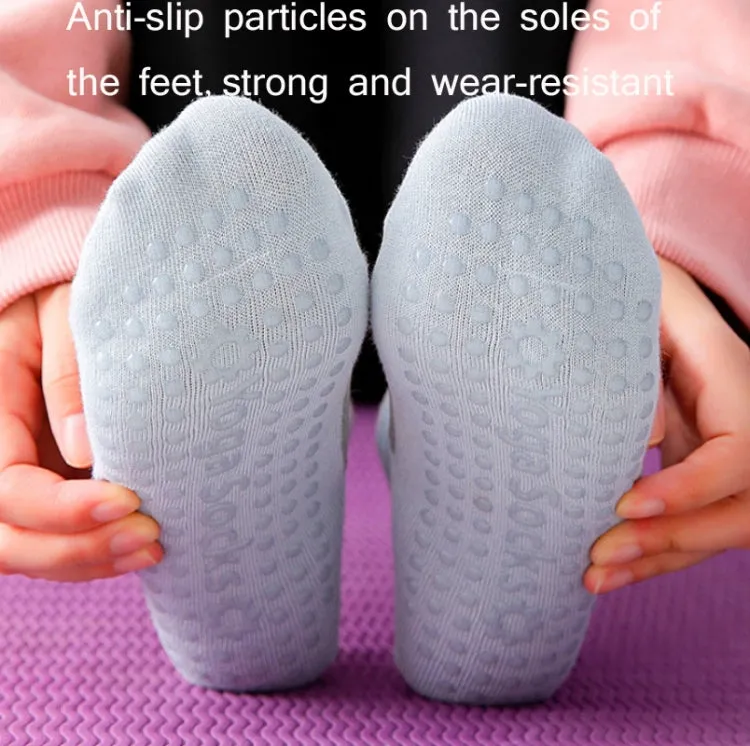 Backless Non-Slip Yoga Dance Socks Gym Indoor Floor Sports Socks, Size: 35-42(Light Blue)