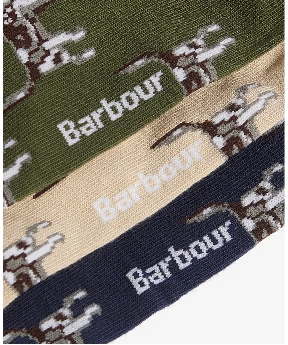 Barbour - Dog Pointer 3-Pack Sock Gift Set, Forest Mist