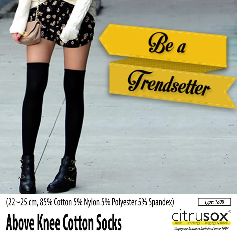Basics Above Knee Cotton Socks