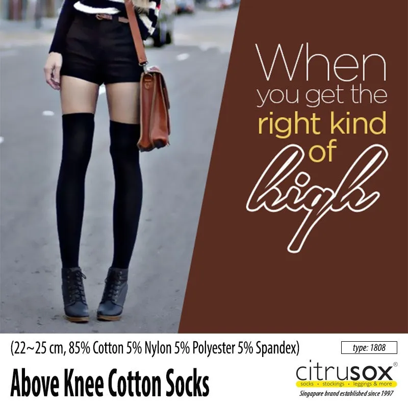 Basics Above Knee Cotton Socks