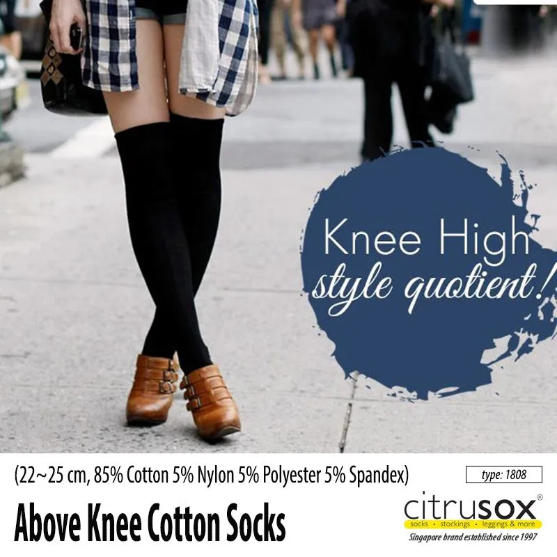 Basics Above Knee Cotton Socks