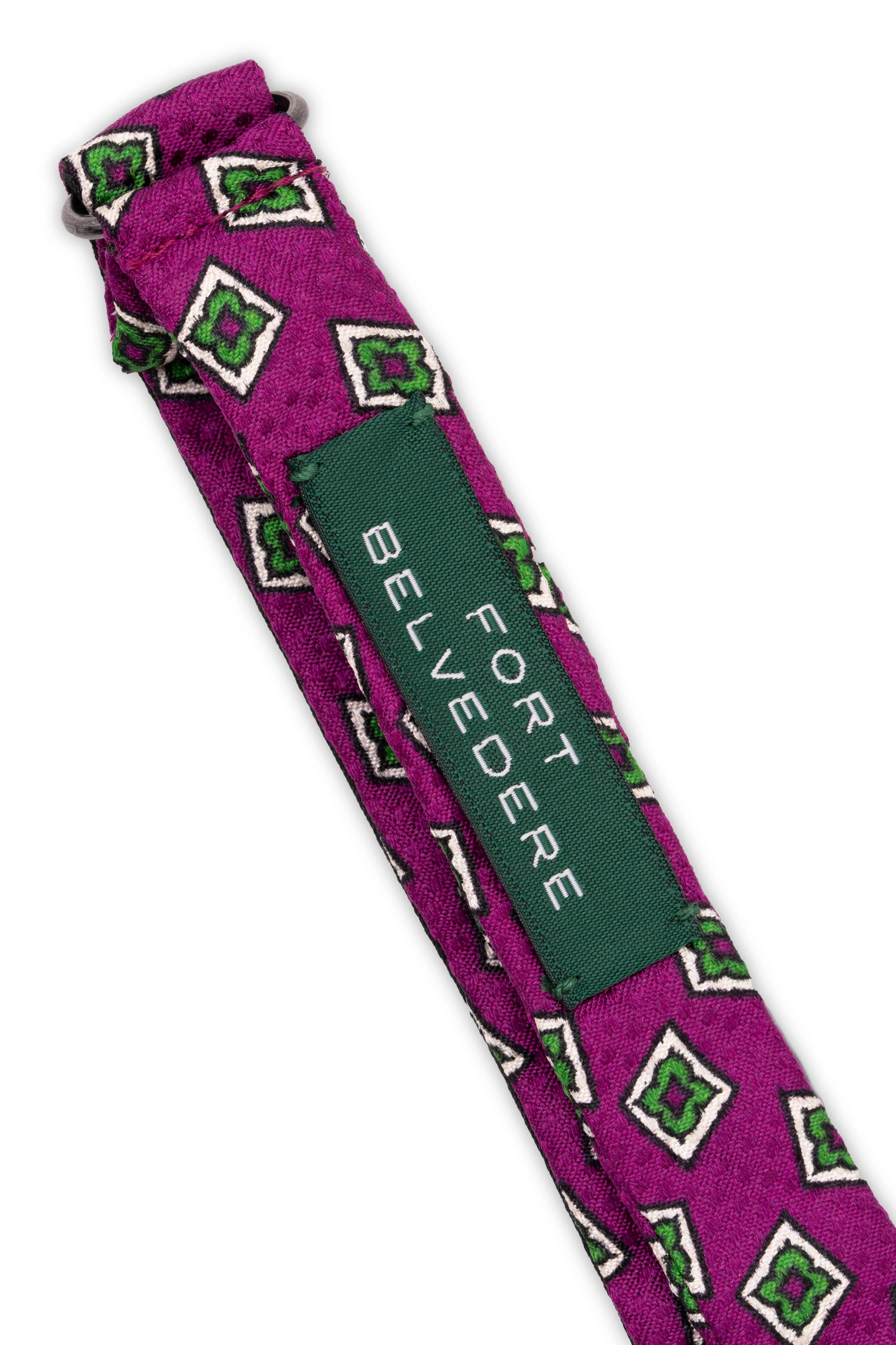 Begonia Purple & Diamond Jacquard Bow Tie
