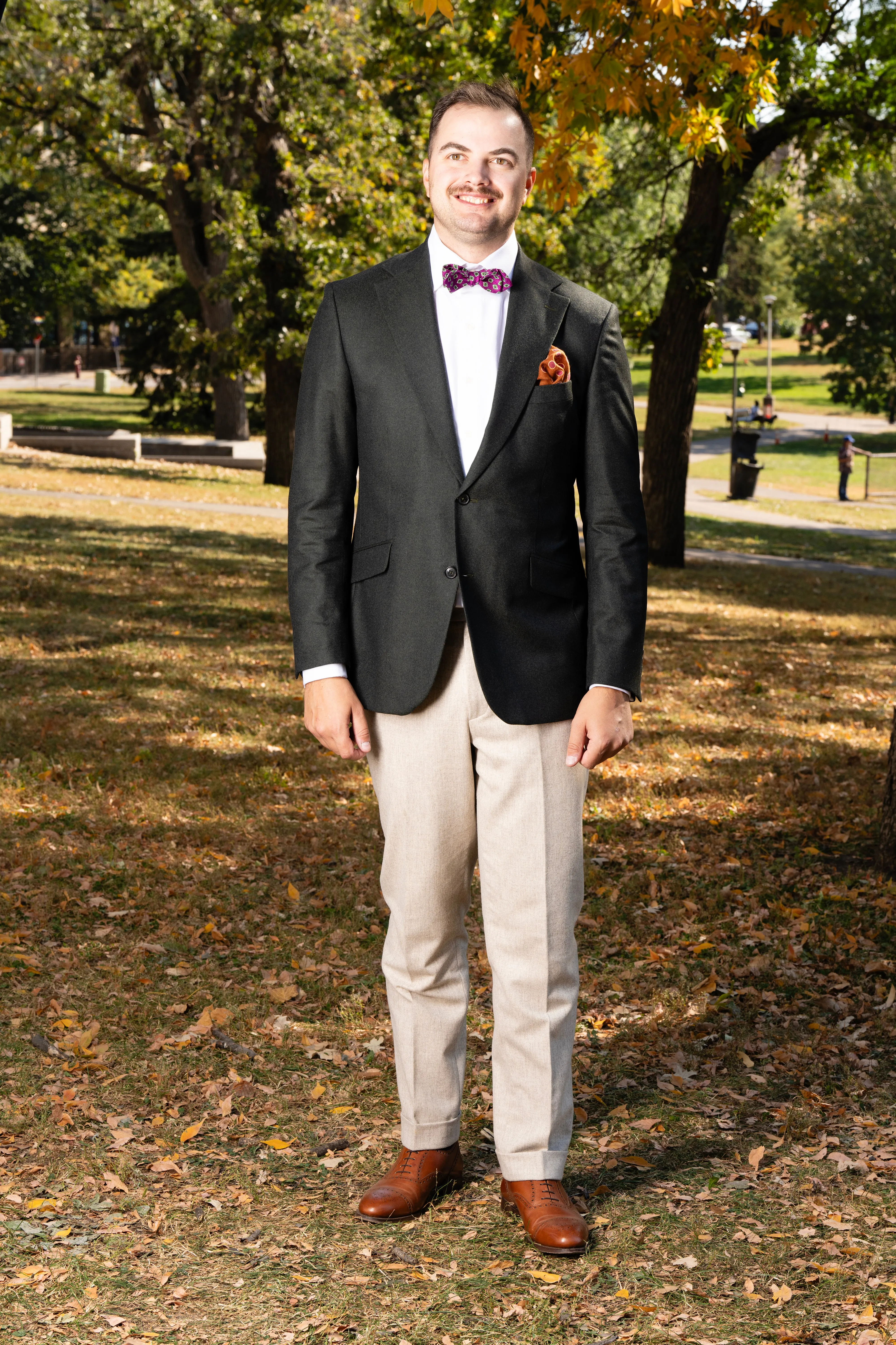 Begonia Purple & Diamond Jacquard Bow Tie