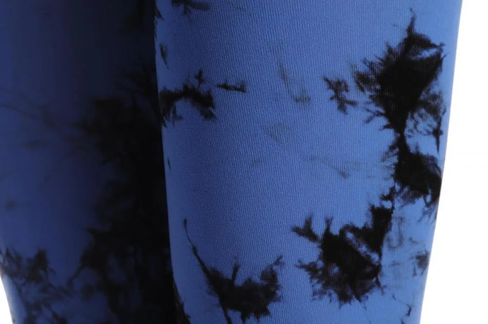 Black & Blue Colour Splash (Tie Dye) Footless