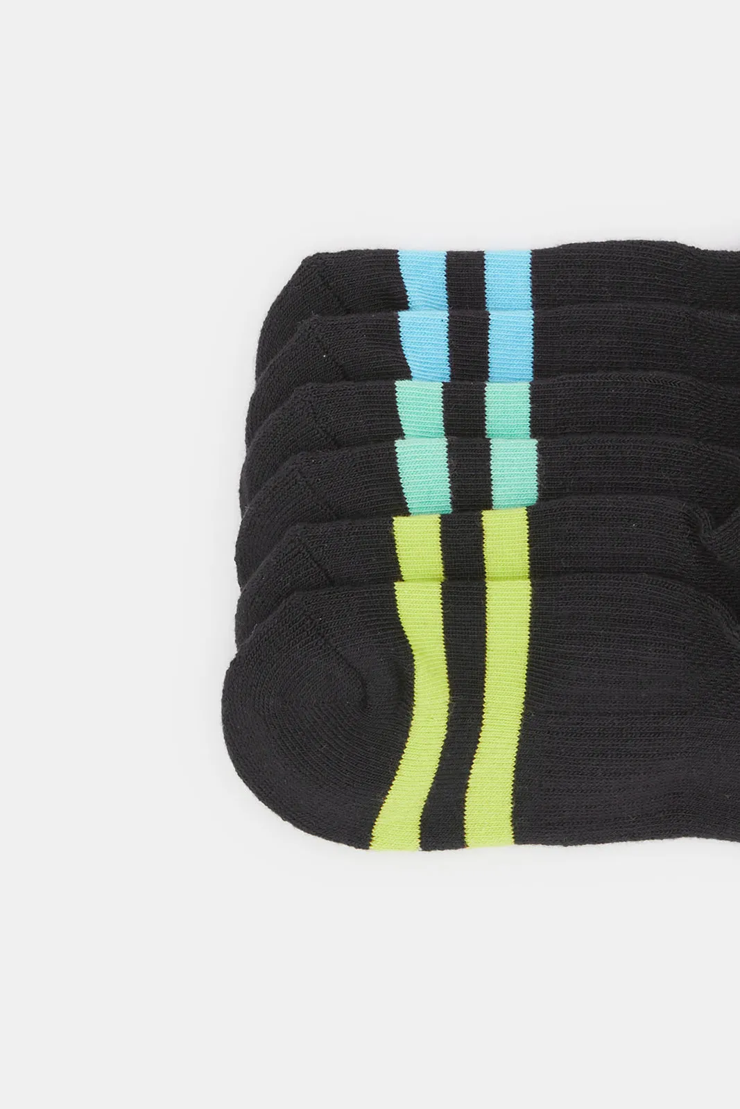 Black Pack Of 3 Ankle Length Sports Mesh Socks