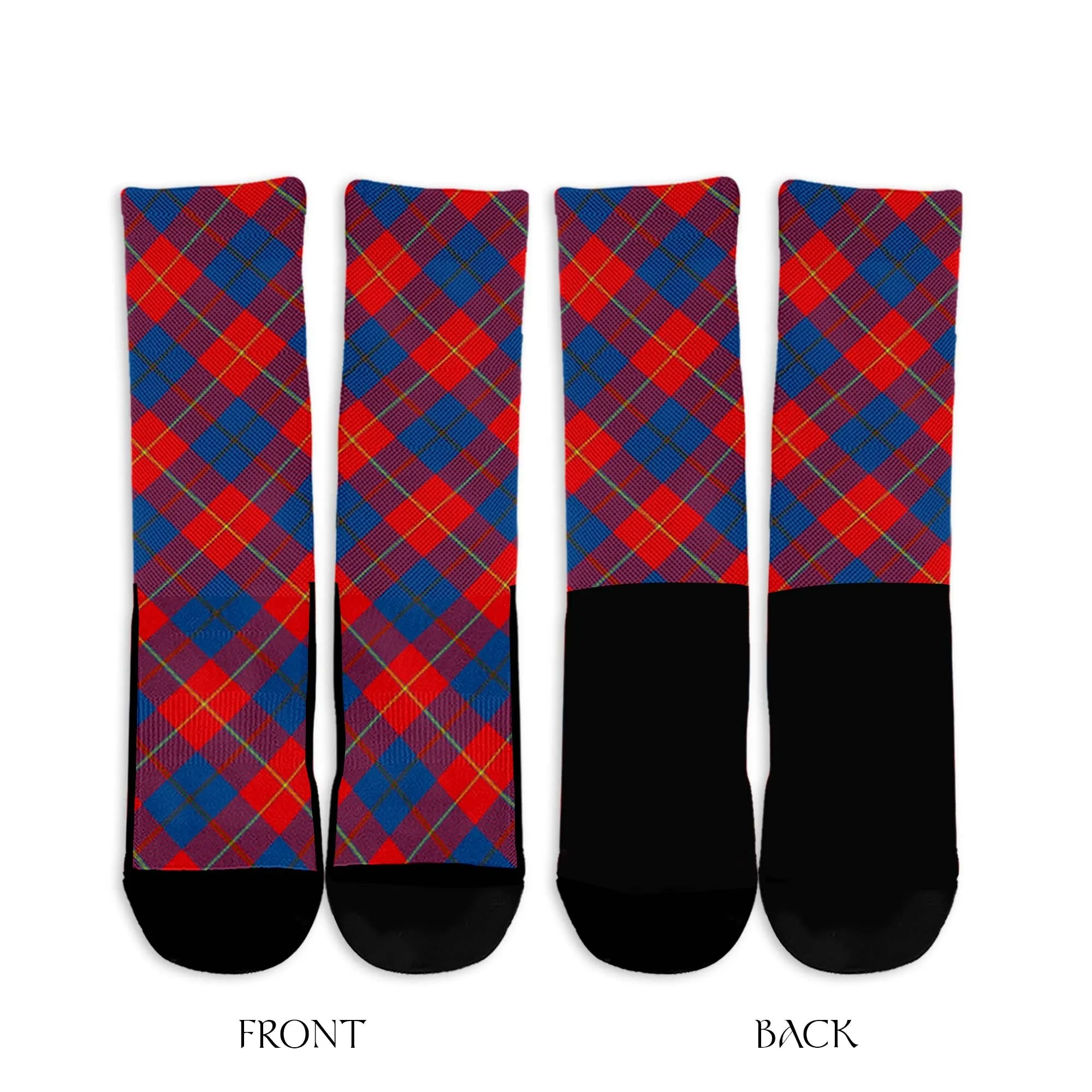 Blane Tartan Crew Socks Cross Tartan Style