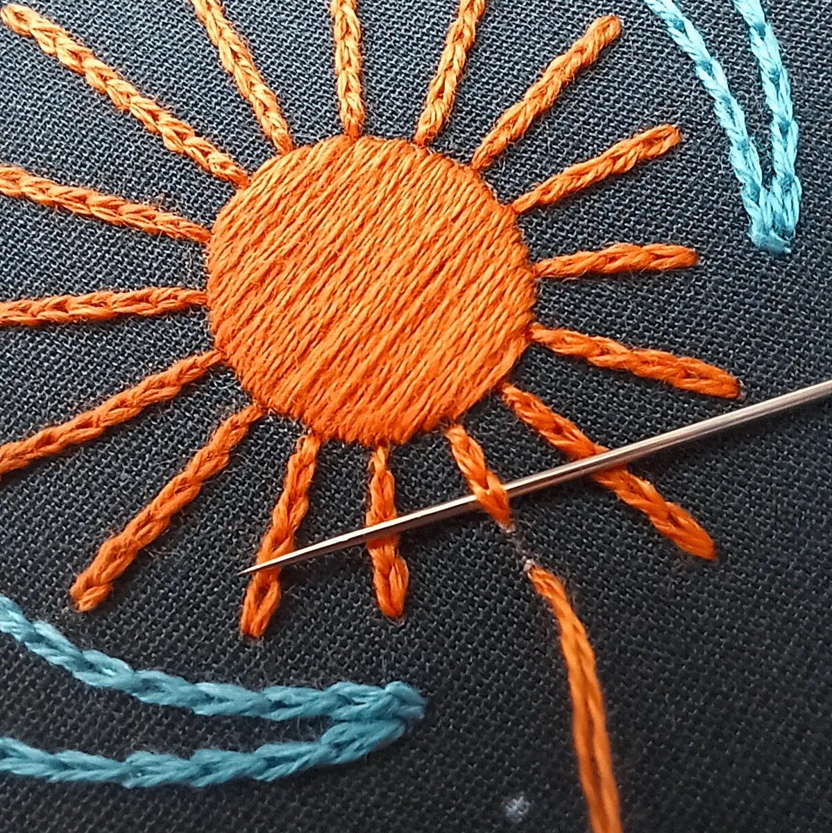 Blue Moon Embroidery Kit - Cozyblue Handmade
