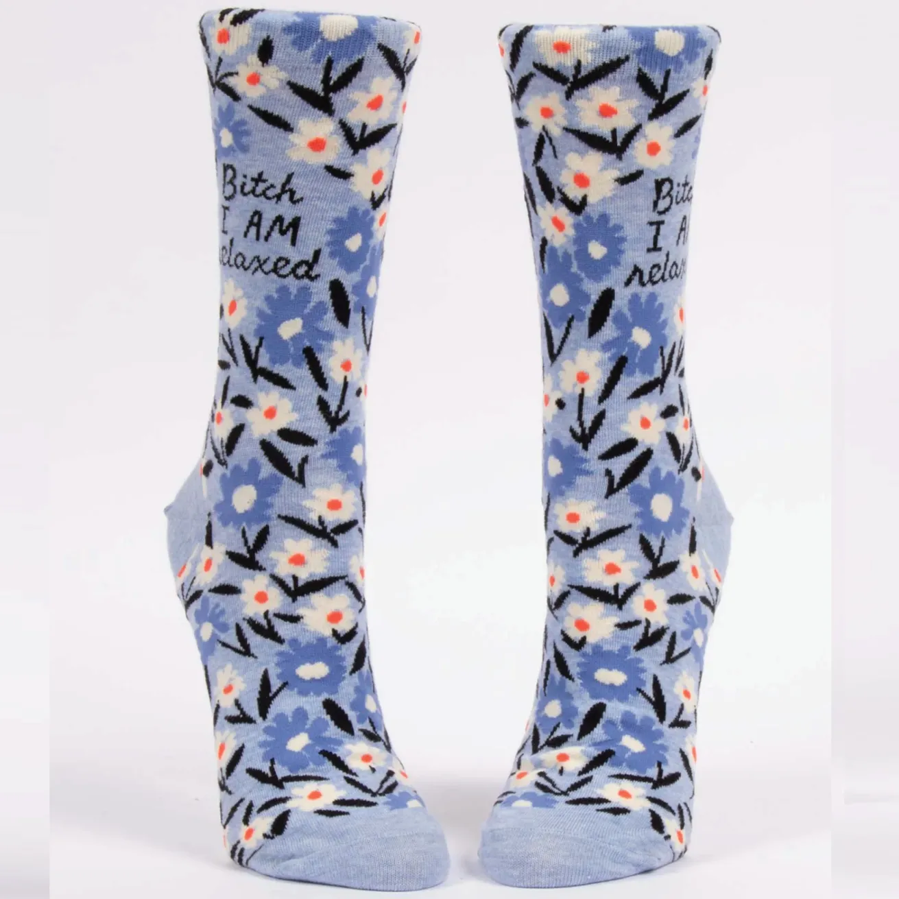 Blue Q Women's Crew Socks - Bitch I Am Relaxed