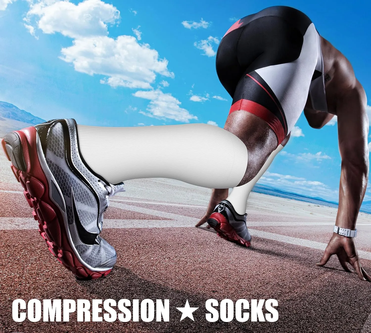 CHARMKING 3 Pairs Open Toe Compression Socks for Women & Men Circulation 15-20 mmHg is Best Support for All Day Wear