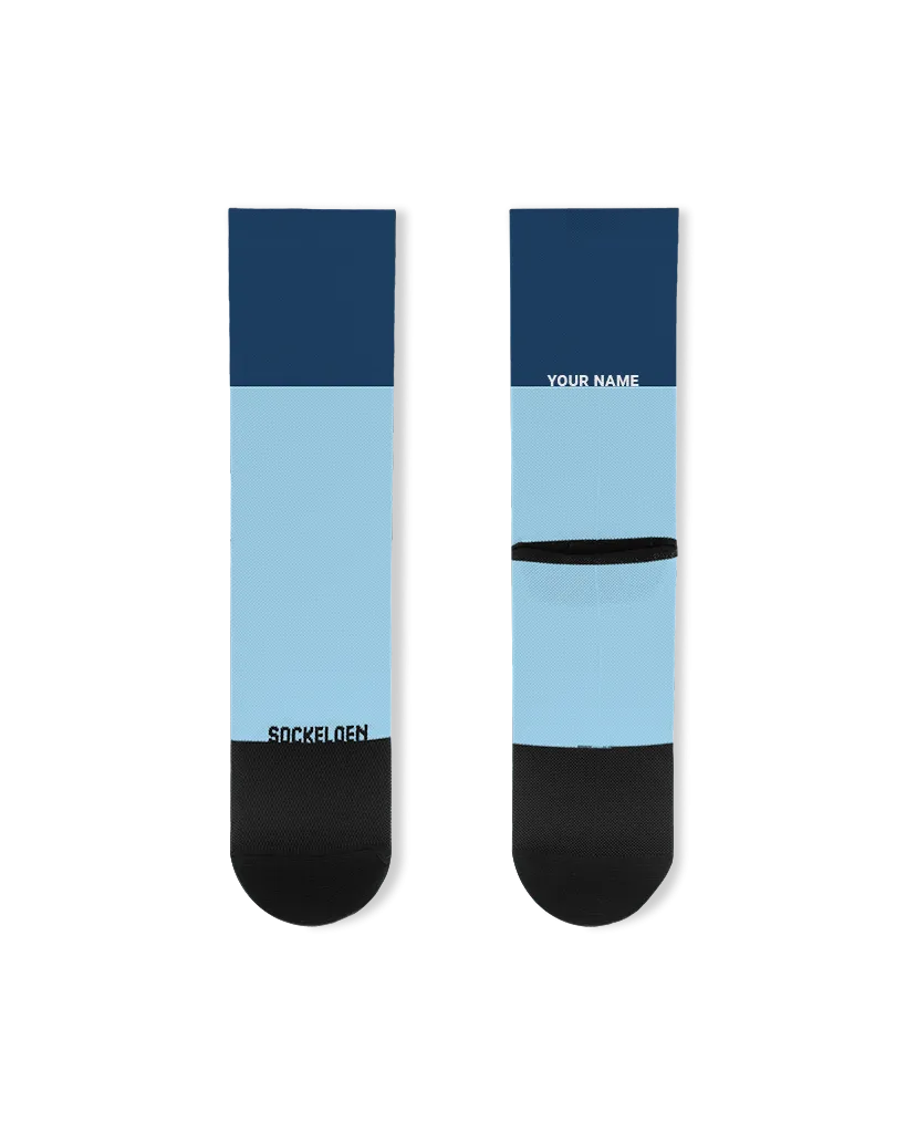 Color and Name Custom Printed cycling socks