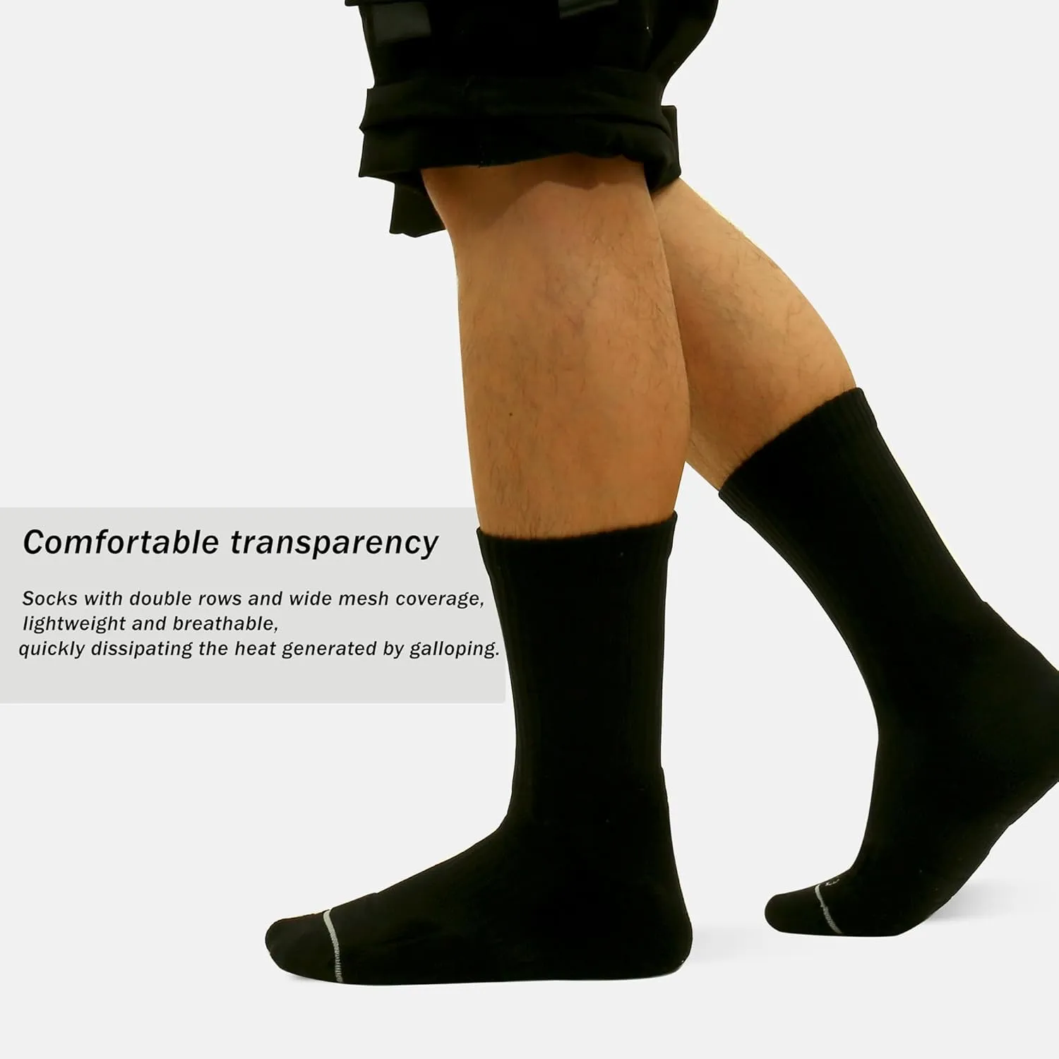 CONRAN KREMIX Running Socks Mens Crew Socks 3 Pairs Cushioned Athletic