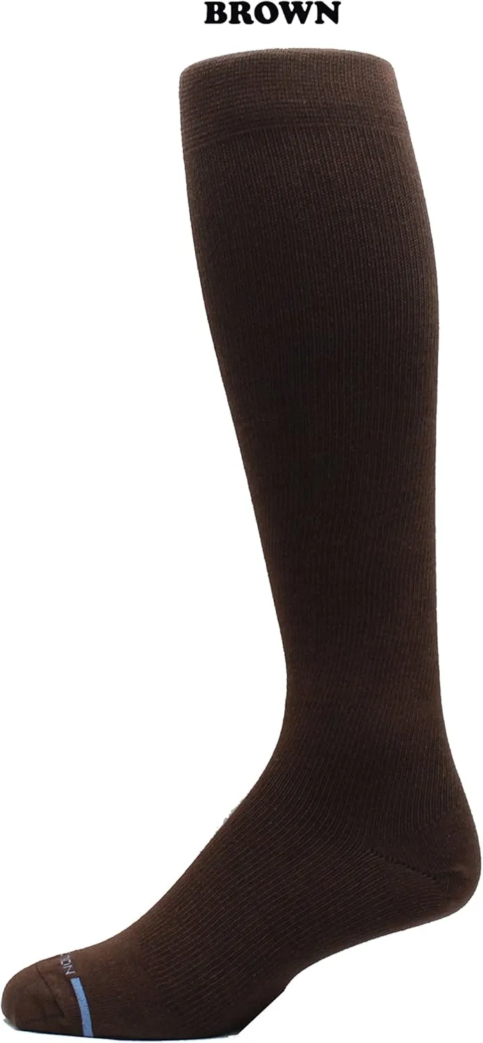Dr. Motion 4 Pairs Men's Athletic Traveler Graduated Compression Knee High Socks