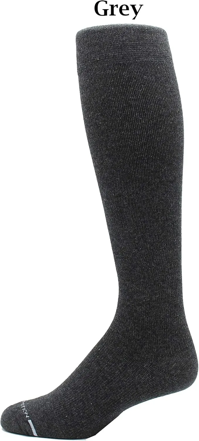 Dr. Motion 4 Pairs Men's Athletic Traveler Graduated Compression Knee High Socks