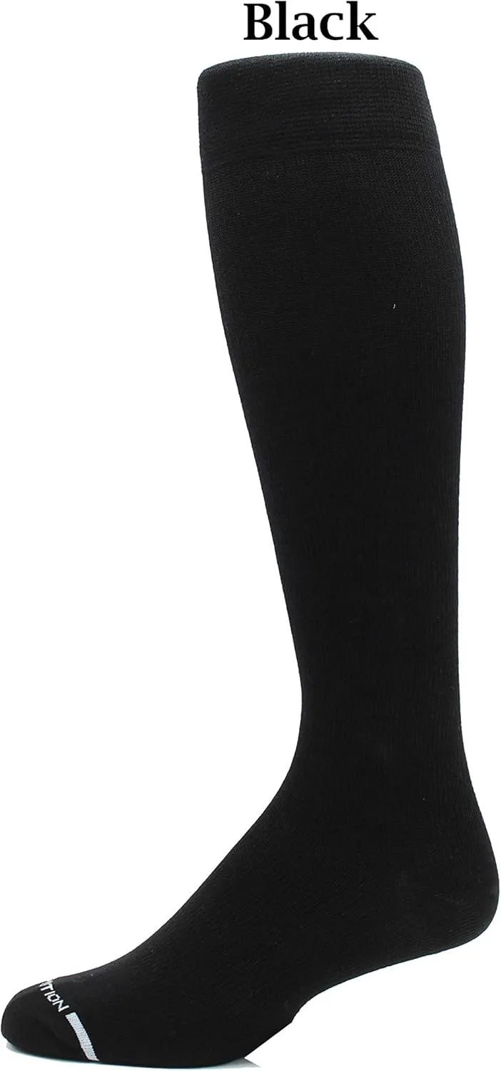 Dr. Motion 4 Pairs Men's Athletic Traveler Graduated Compression Knee High Socks
