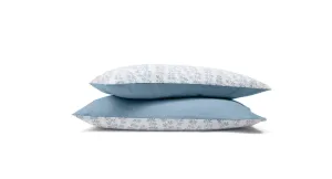 Emma 100% Cotton Percale Pillowcases -Beige Straps & Beige