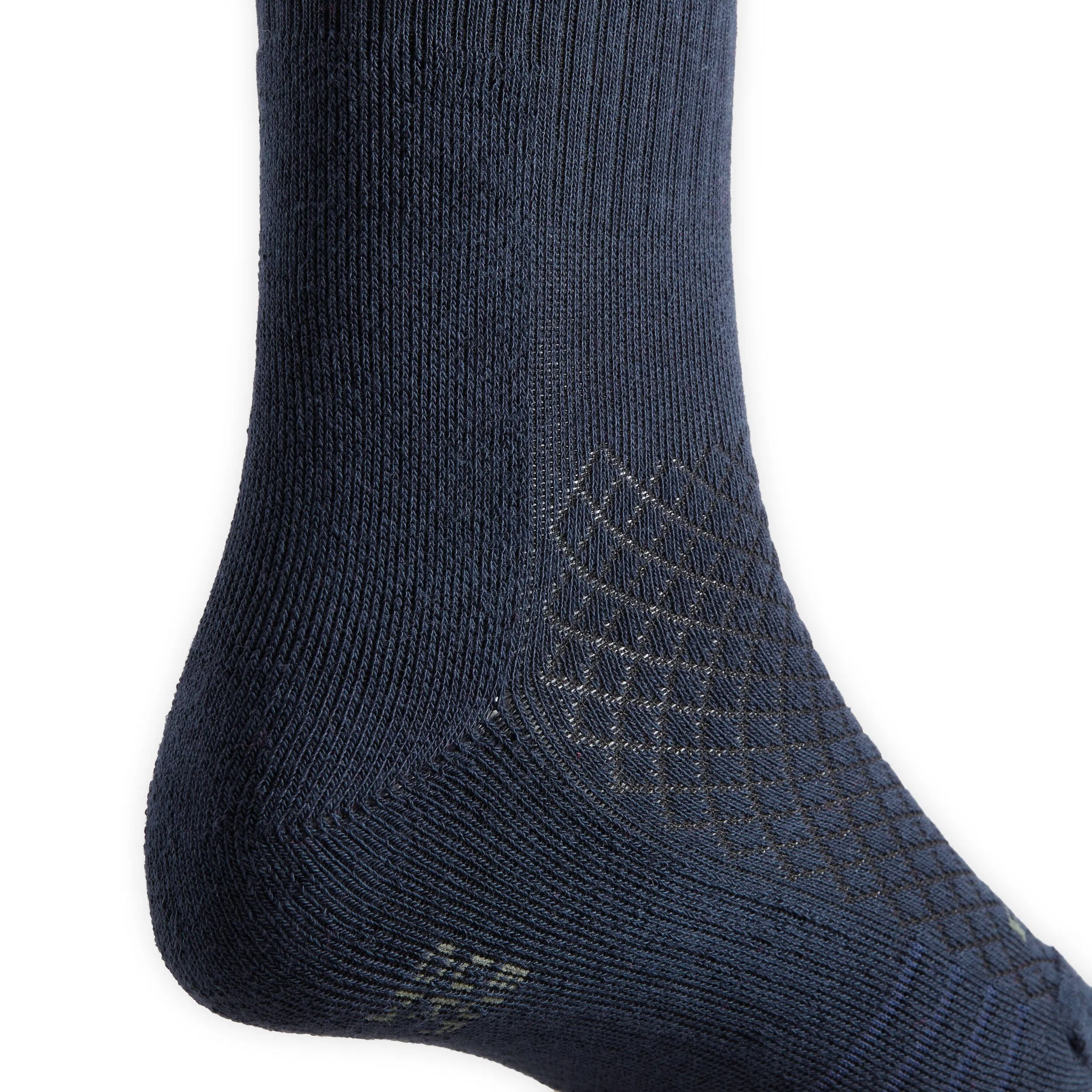 Fouganza children's riding knee socks with Sks 500 Graph print, red-black