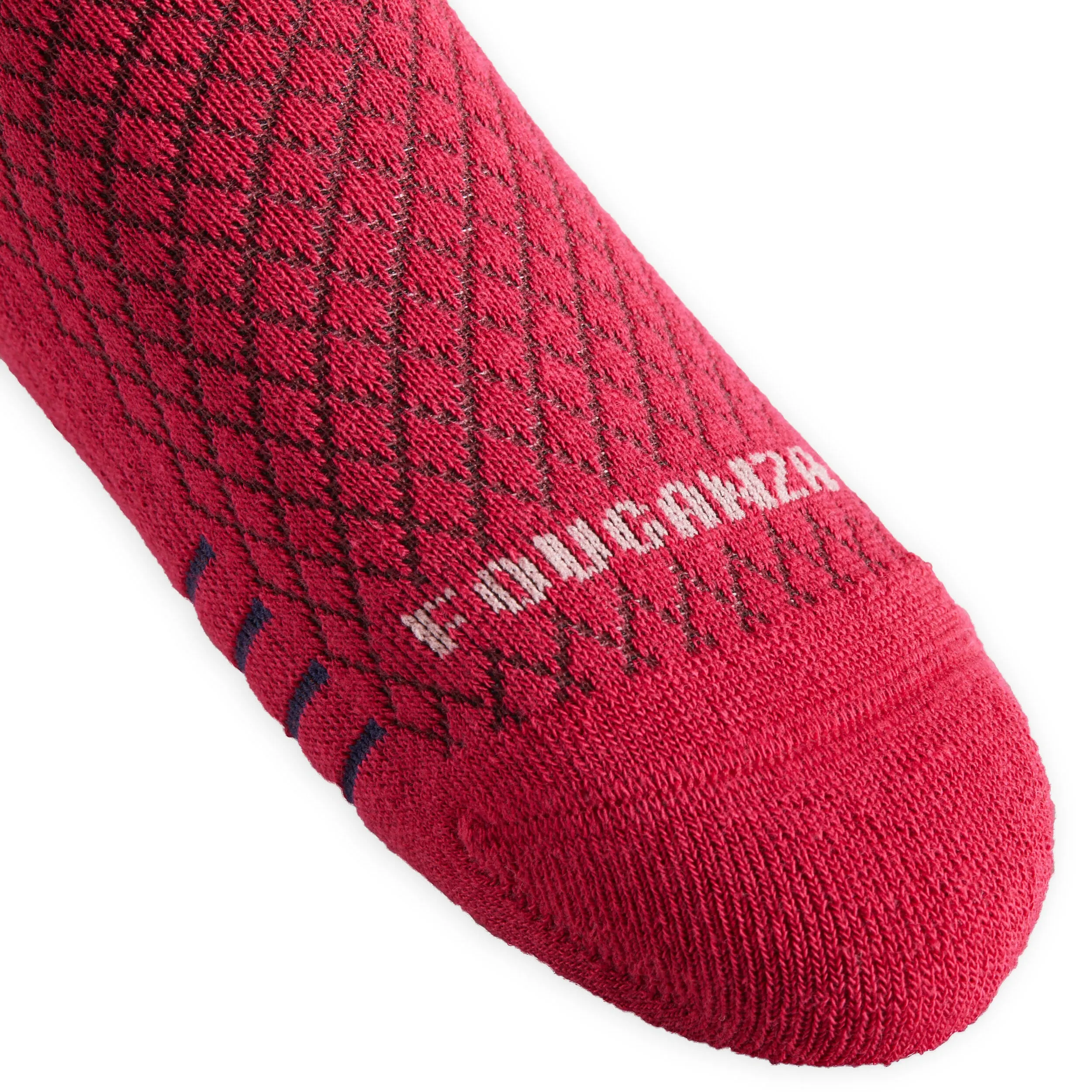 Fouganza children's riding knee socks with Sks 500 Graph print, red-black
