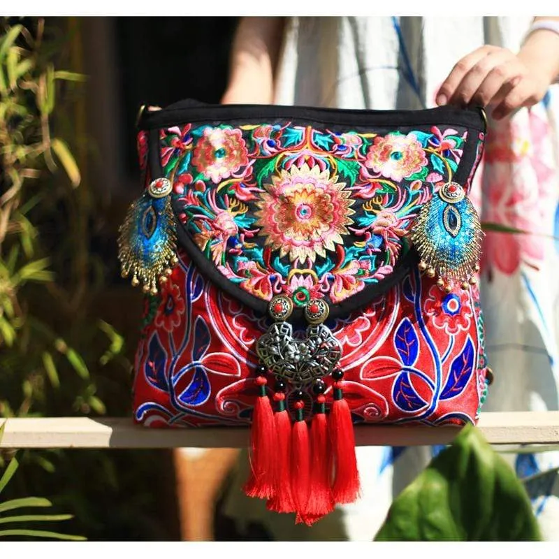 Handmade Ethnic Embroidered Floral Boho Bag