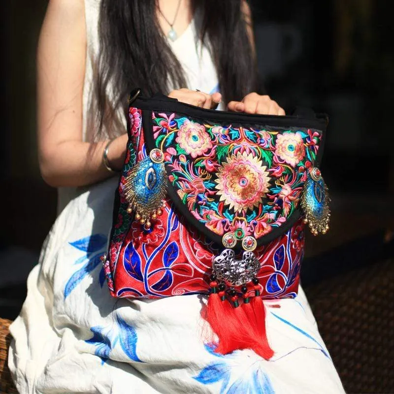 Handmade Ethnic Embroidered Floral Boho Bag
