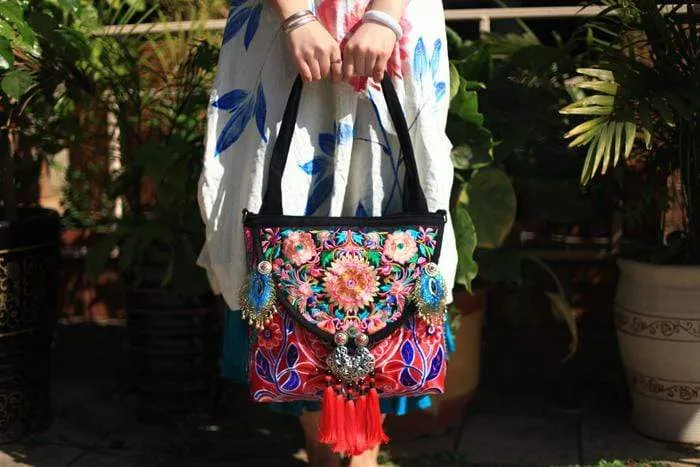 Handmade Ethnic Embroidered Floral Boho Bag