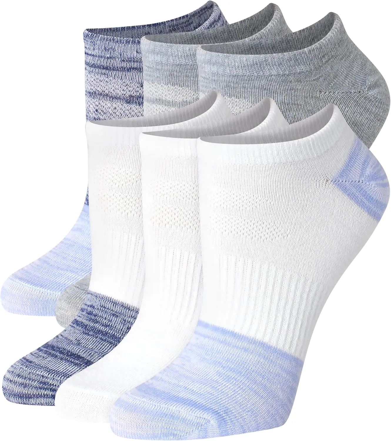Hanes Performance No Show, Lightweight X-Temp Cooling Socks for Women, 6-Pack