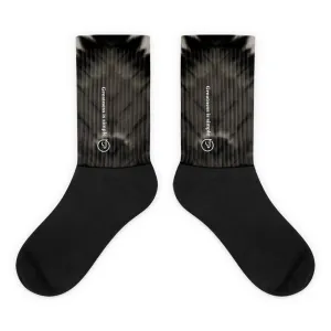 Humble Sportswear™ Tie-Dyed Black GIS Crew Socks