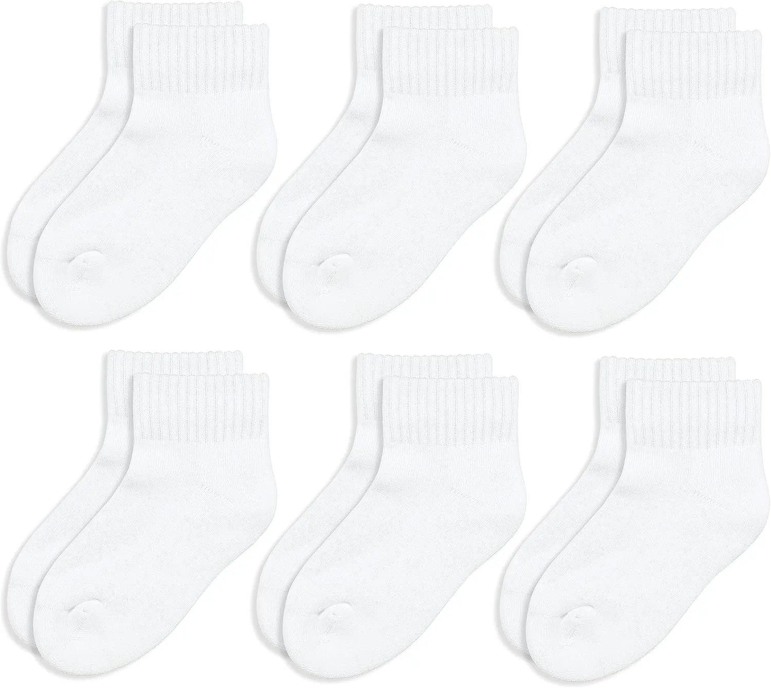 Jefferies Socks Big Boys' Seamless-Toe Quarter Athletic Socks (Pack of 6)