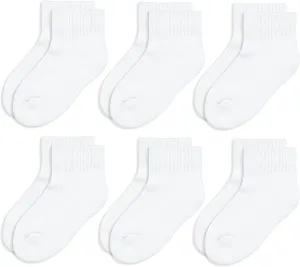 Jefferies Socks Big Boys' Seamless-Toe Quarter Athletic Socks (Pack of 6)