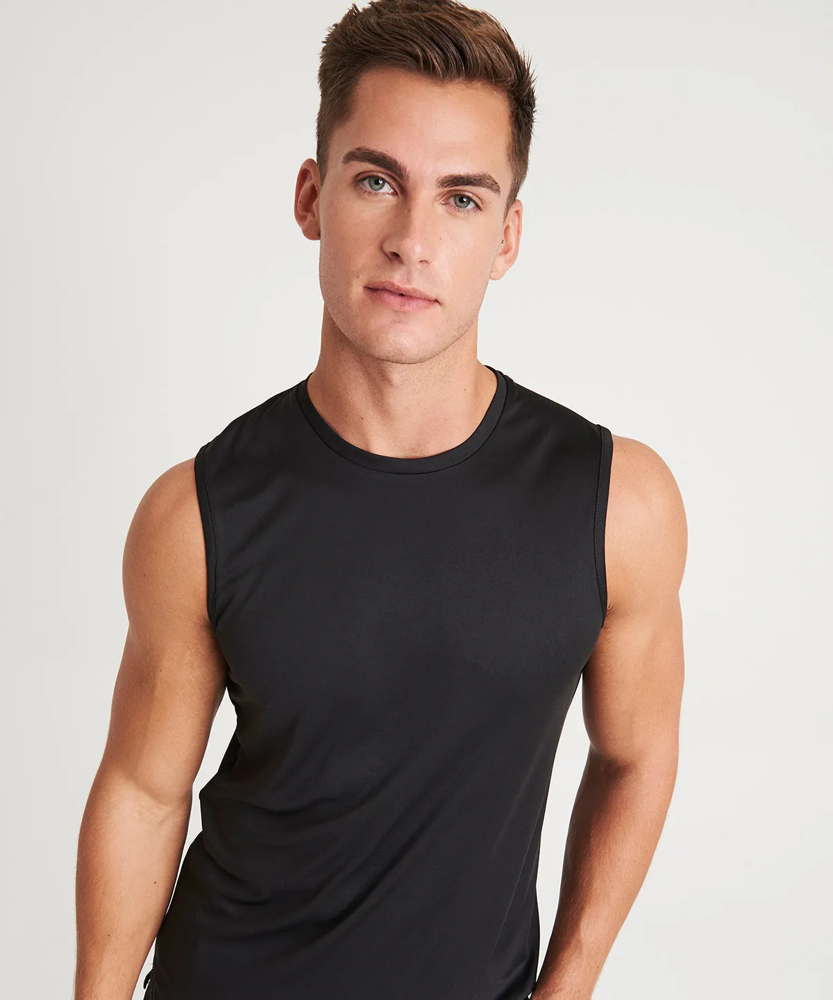 Jet Black - Cool smooth sports vest (C)