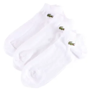 Lacoste Sports 3 Pack Trainer Socks - White