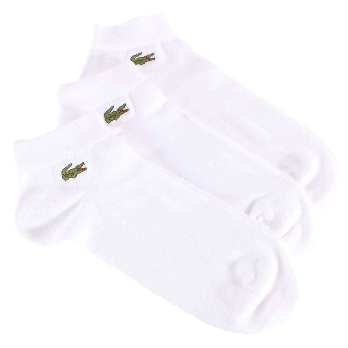 Lacoste Sports 3 Pack Trainer Socks - White