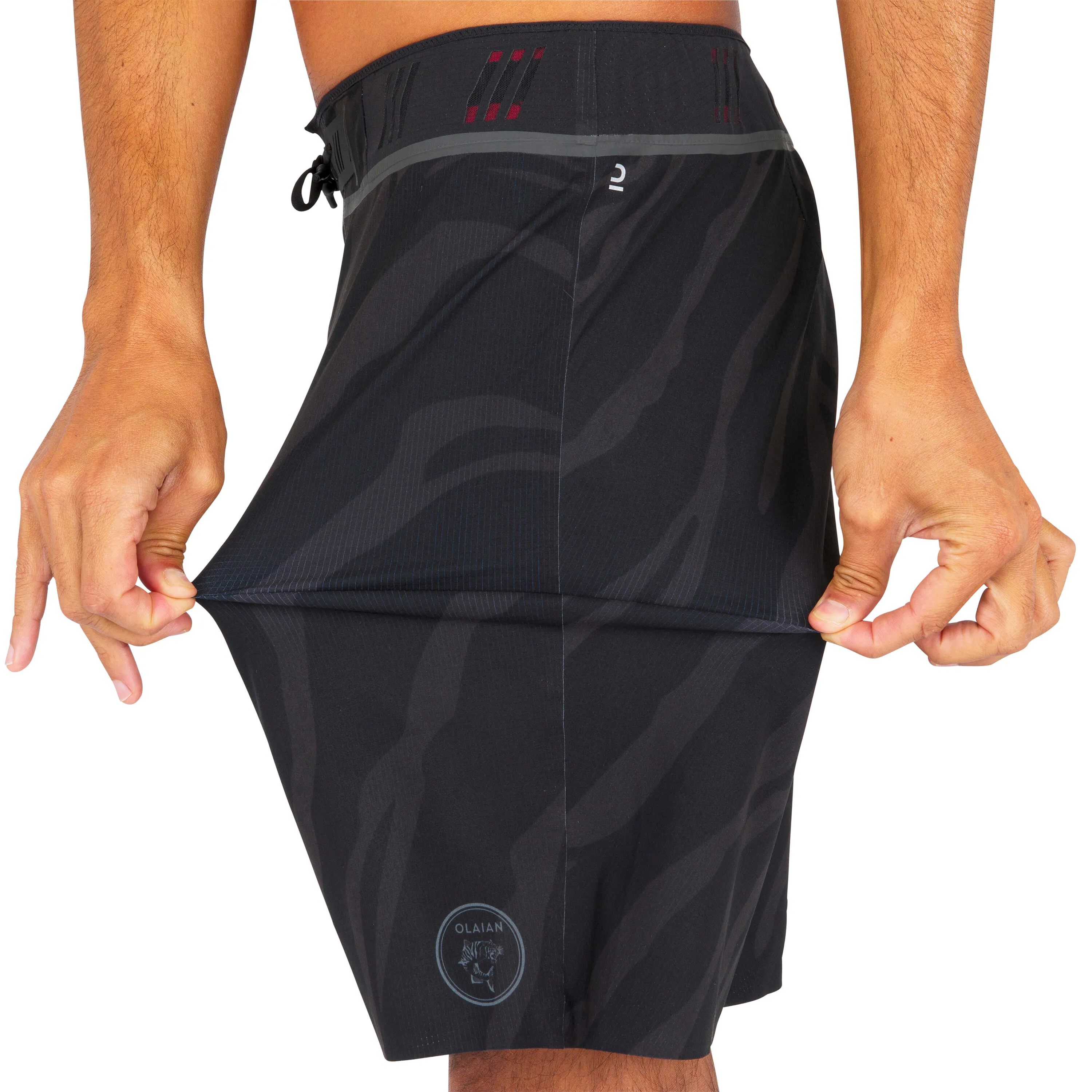 Long board shorts 900 Tigger Dude OLAIAN, black black