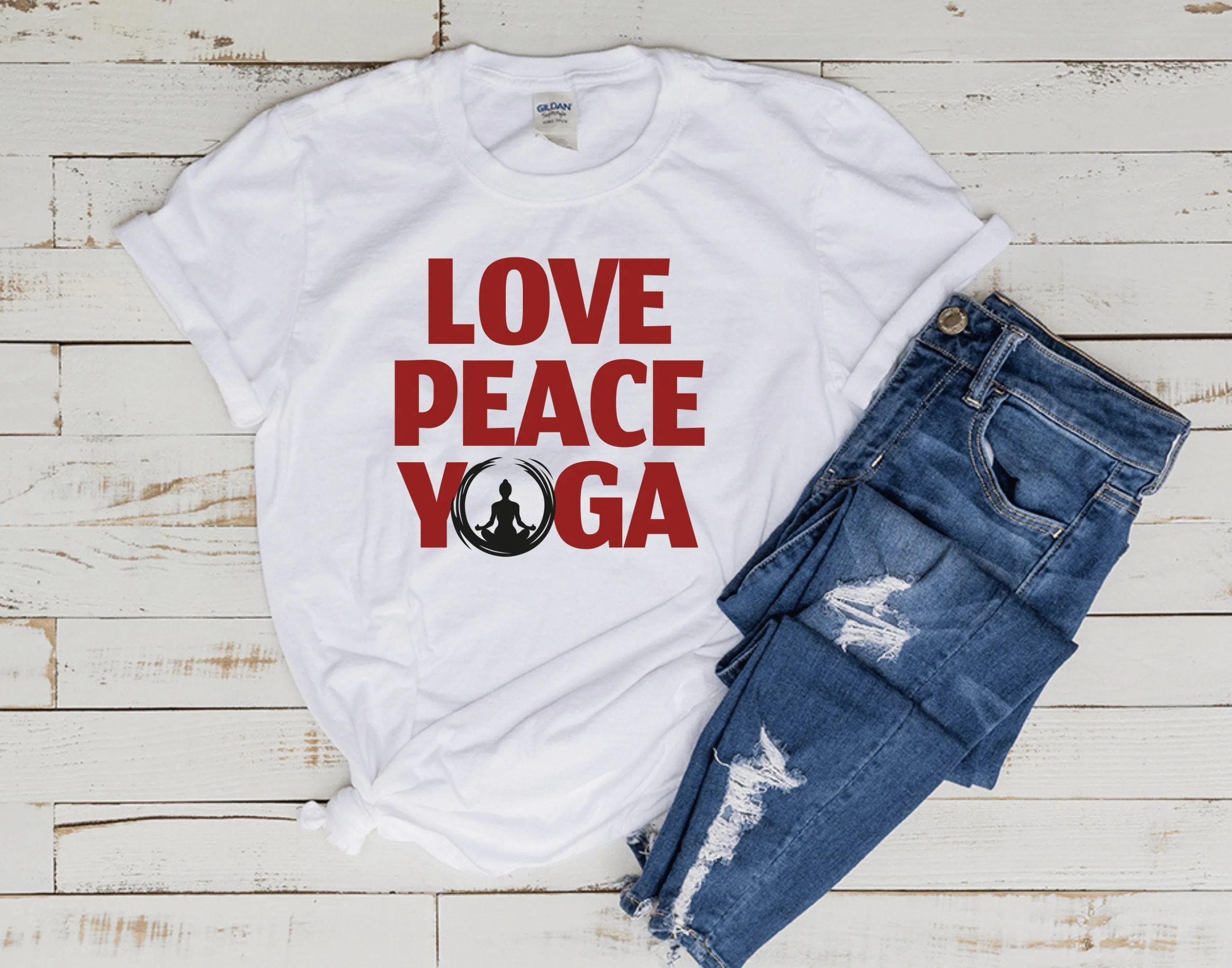 love peace yoga T-Shirt, Meditation Shirt, Yoga Shirt, Yoga Lover Gift, Yoga Gift, Spiritual Shirt, zen shirt
