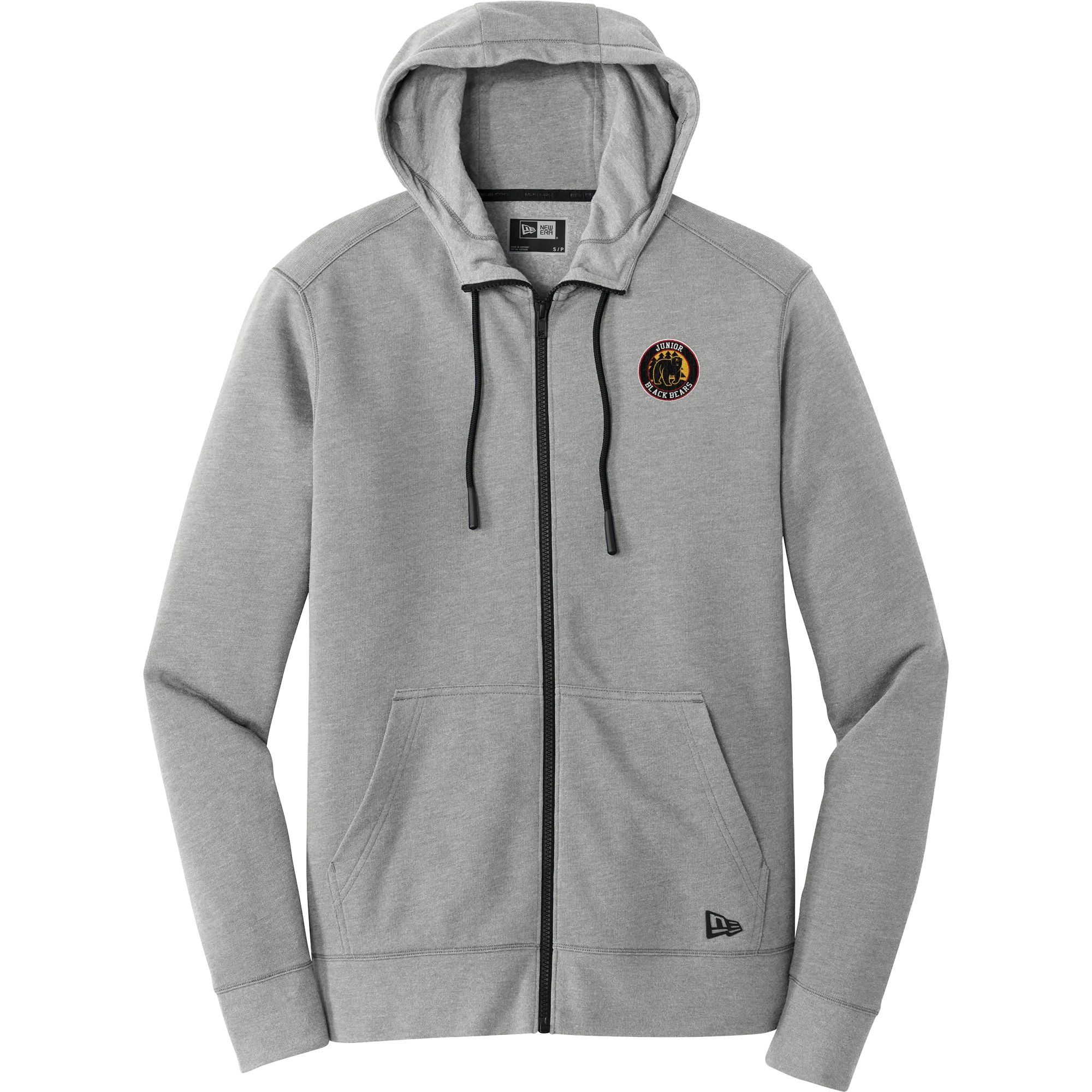 MD Jr. Black Bears New Era Tri-Blend Fleece Full-Zip Hoodie