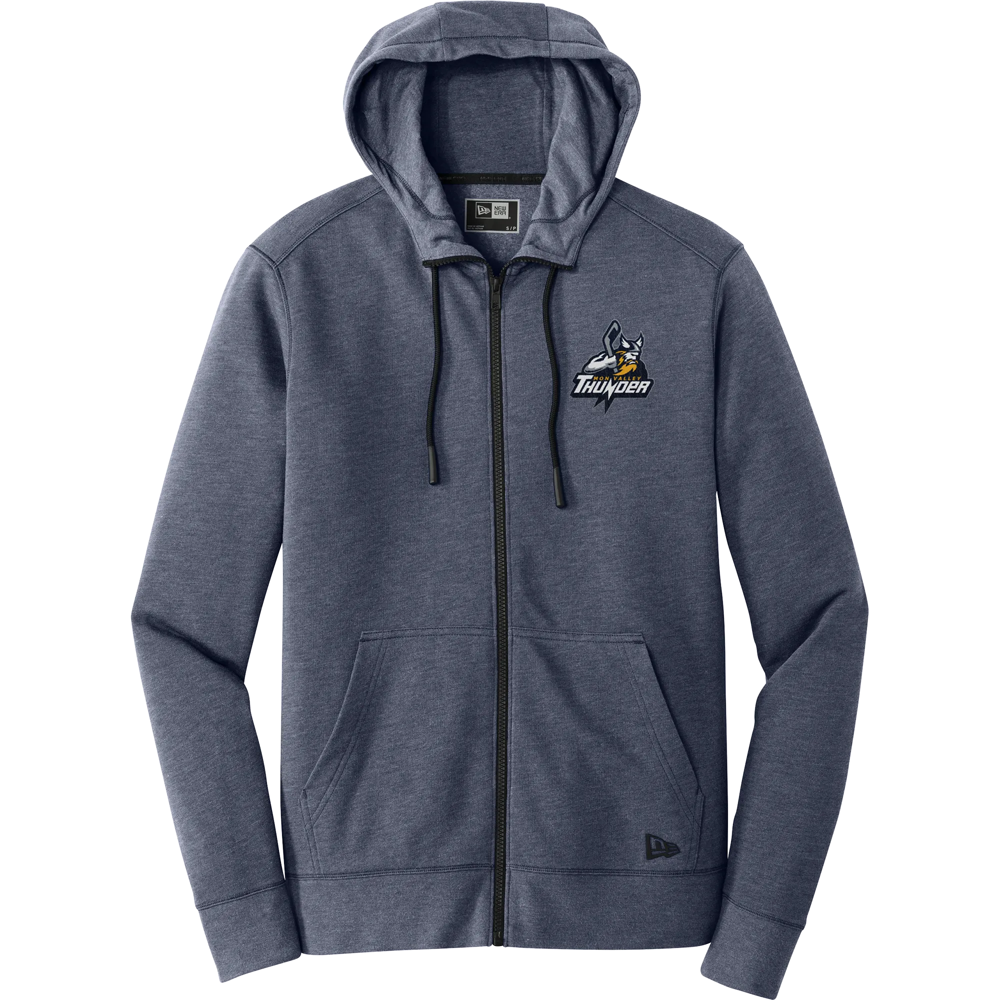 Mon Valley Thunder New Era Tri-Blend Fleece Full-Zip Hoodie