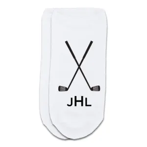 Monogram Crossed Golf Clubs - Men's Socks - 3 pair set