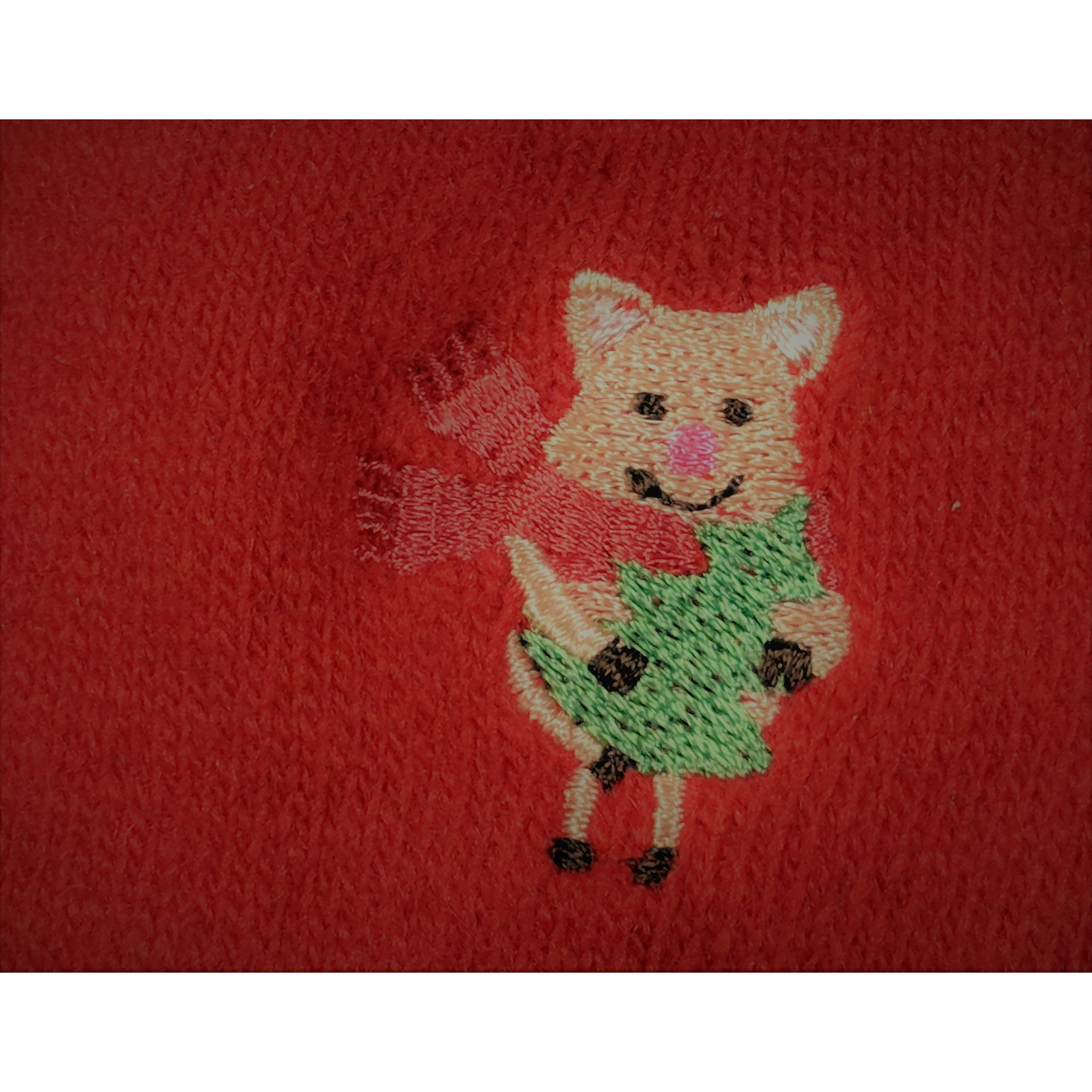 Pig Socks CUTE Pig Socks in Bright Red Cotton Blend