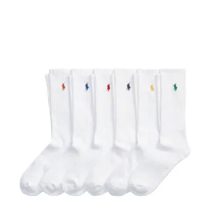 Polo Ralph Lauren 6 Pack Sports Sock White Coloured PP