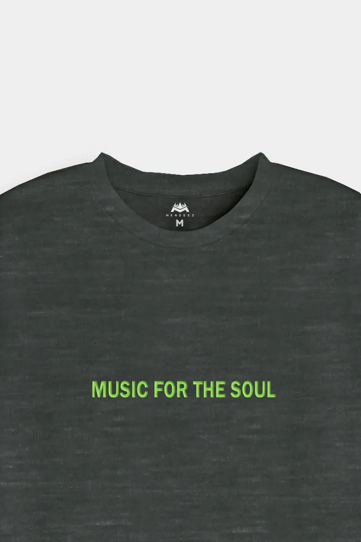Printed Graphic Tee - Charcoal Grey