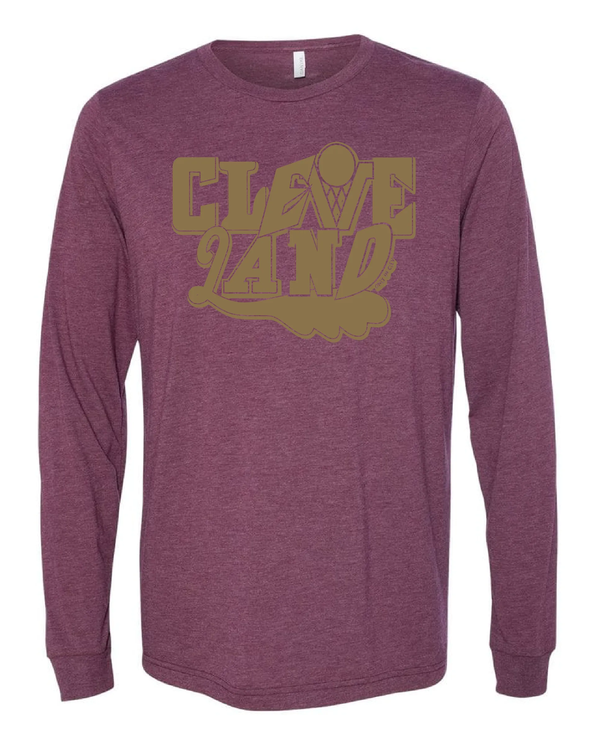 "Cleveland Gold" Basketball Collage on Maroon