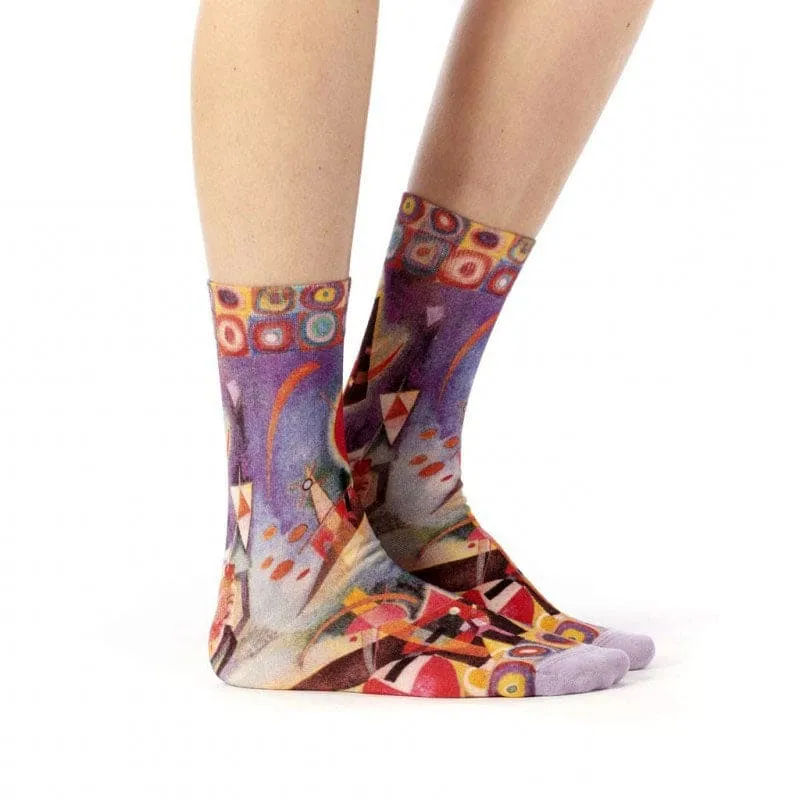 "Composition Beue" Printed Socks for Her