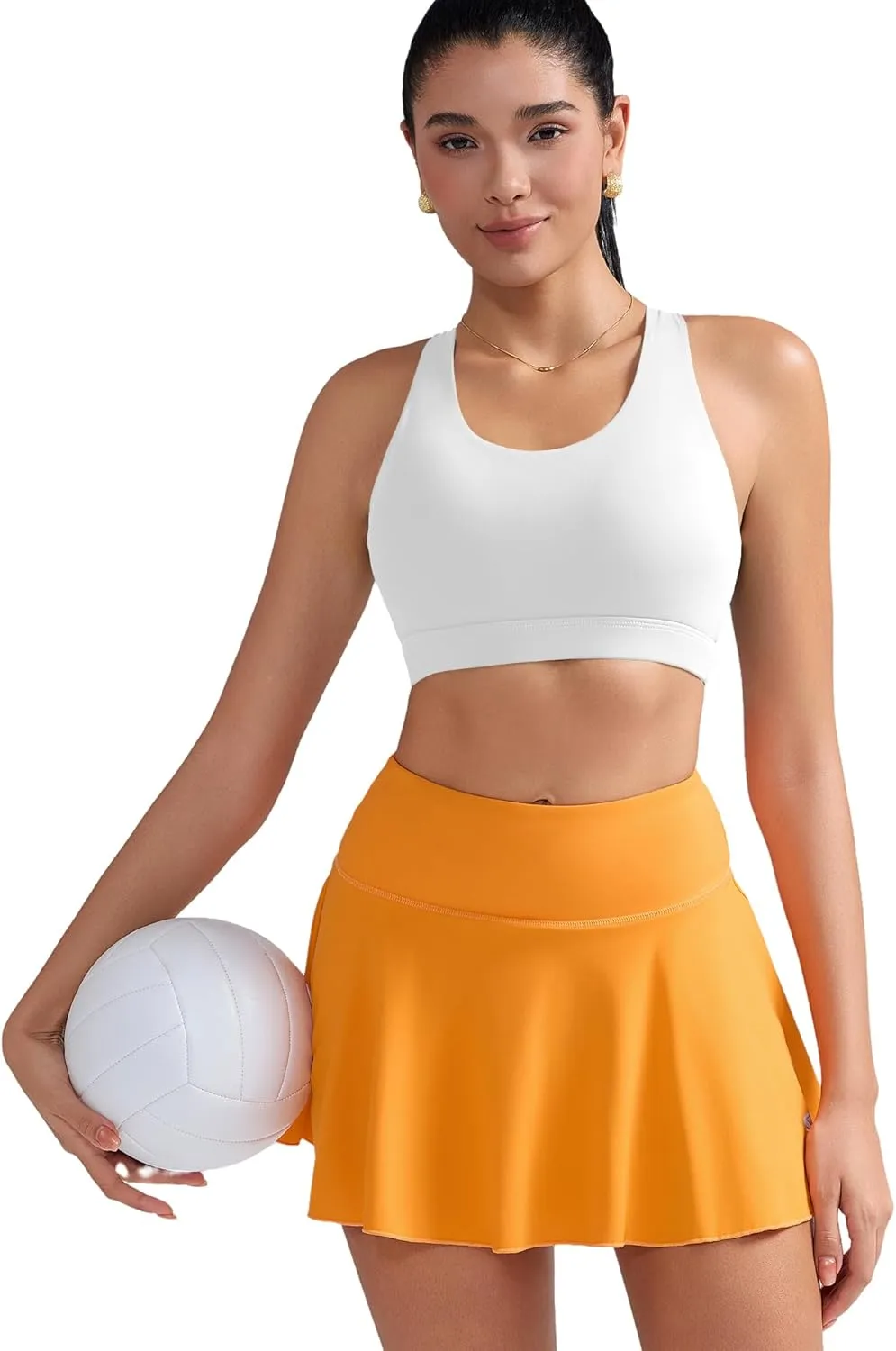 RUNNING GIRL Sports Bra for Women, Criss-Cross Back Padded Strappy Sports Bras Medium Support Yoga Bra with Removable Cups