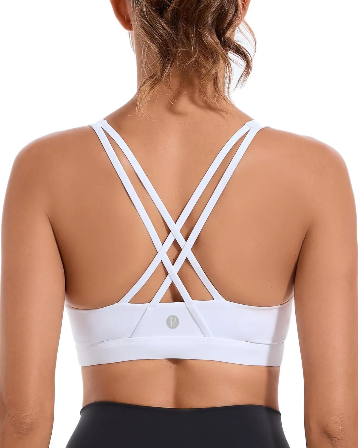 RUNNING GIRL Sports Bras for Women,Y-Back Medium Support Workout Sports Bra Padded Racerback Supportive Bras Push up