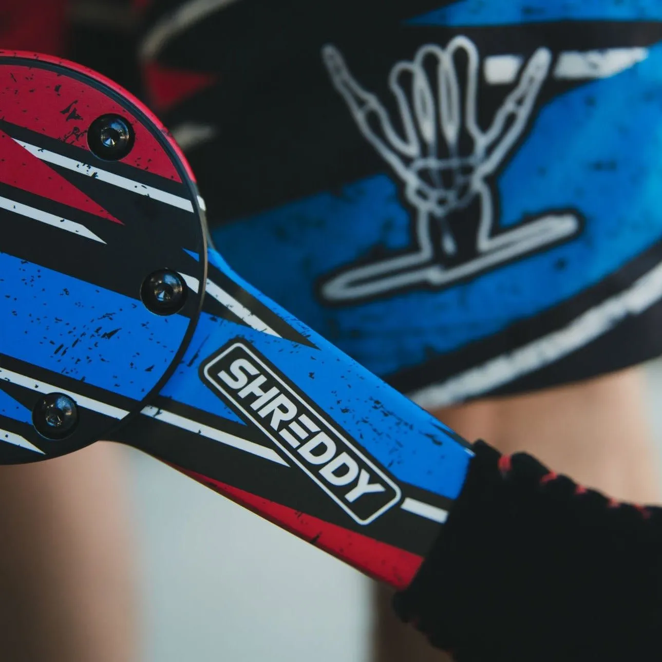 Shred White & Blue Steering Wheel // PRP X Shreddy // Deep Dish