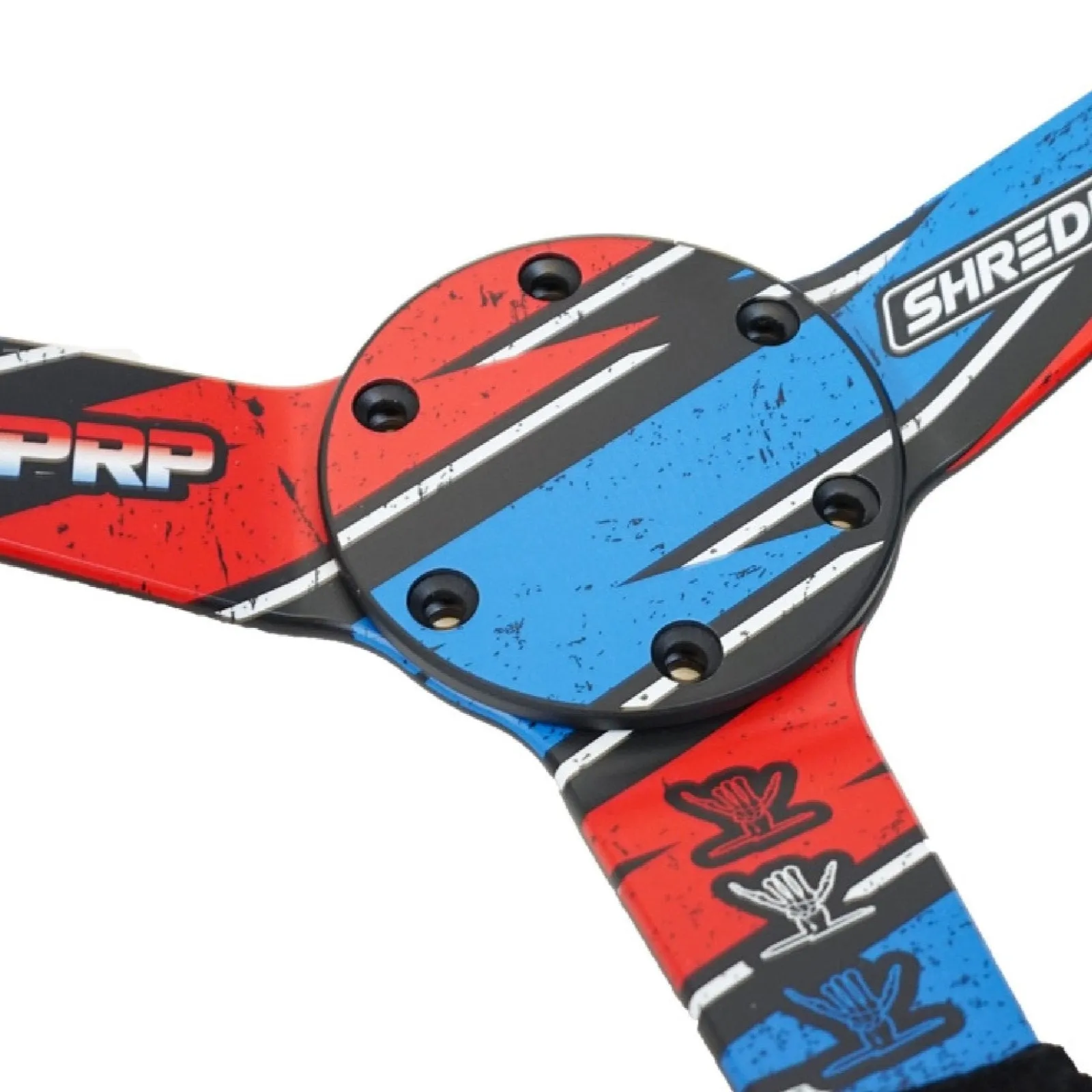 Shred White & Blue Steering Wheel // PRP X Shreddy // Deep Dish